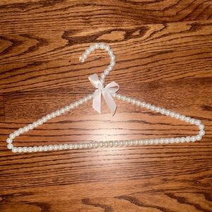 Elegant Pearl Beaded Hanger with Bow